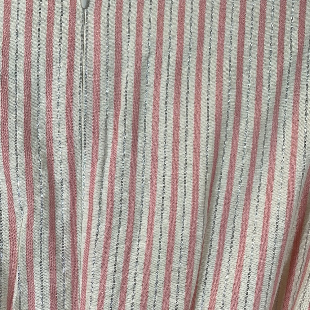 Lovers + Friends Dress XS Blush Pink Stripe Haven NWT Deep V Neckline - Picture 3 of 14
